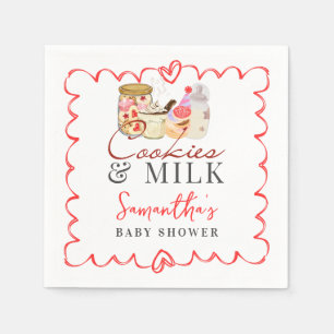 Bonjour Bébé Melk en Cookies Modern Baby shower Servet