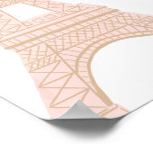 Bonjour Bebe Parijs Frans Baby shower Welkom Teken Poster (Hoek)