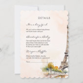 Bonjour Bebe Parijs Franse bloemboog baby shower   Kaart (Achterkant)