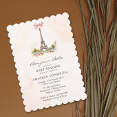 Bonjour Bebe Parijs Franse bloemboog baby shower   Kaart
