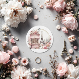 Bonjour Bébé Parijse Café Baby shower Bedankjes Labels