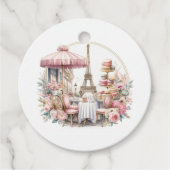 Bonjour Bébé Parijse Café Baby shower Bedankjes Labels (Voorkant)