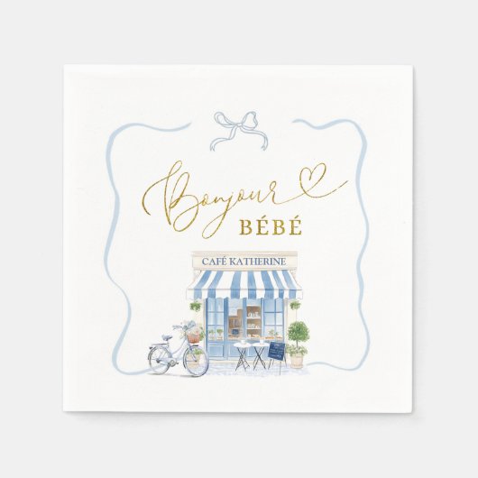 Bonjour bébé Parijse café Servet (Voorkant)