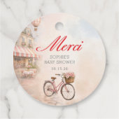 Bonjour Bébé Paris Baby Shower  Bedankjes Labels (Achterkant)