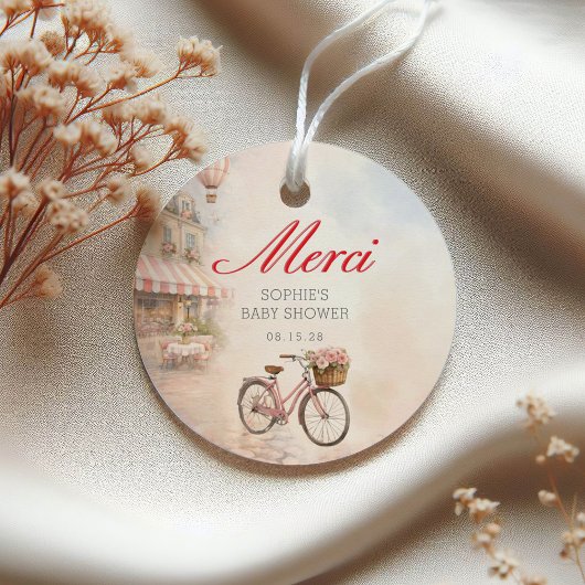 Bonjour Bébé Paris Baby Shower  Bedankjes Labels