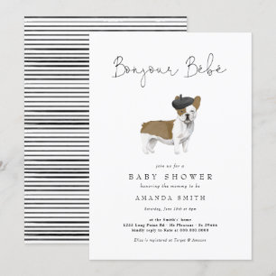 Bonjour Bebe Paris Baby shower Invi Kaart