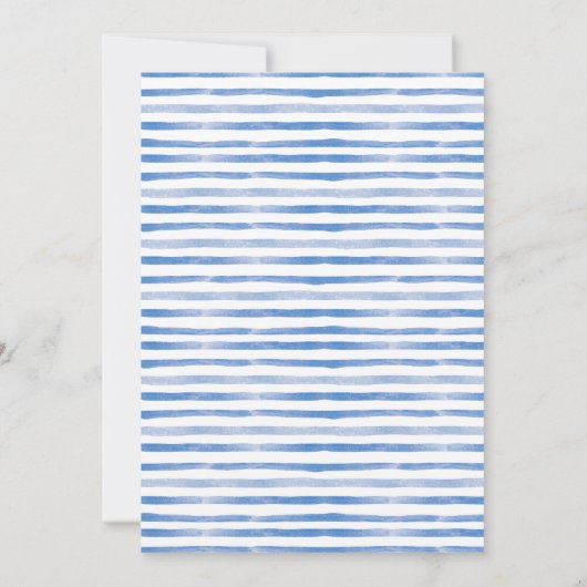 Bonjour Bebe Paris Baby shower met blauw Eiffel Kaart (Achterkant)