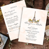 Bonjour Bebe Paris Frans Baby shower Kaart