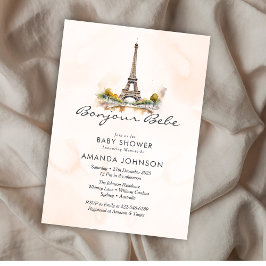 Bonjour Bebe Paris Frans Baby shower Kaart