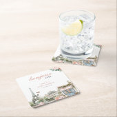 Bonjour Bébé Paris Frans Baby shower Kartonnen Onderzetters (Insitu)