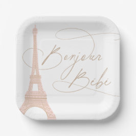 Bonjour Bebe Paris Frans Baby shower Papieren Bordje