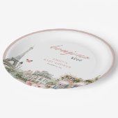 Bonjour Bébé Paris Frans Baby shower Papieren Bordje (Gekanteld)