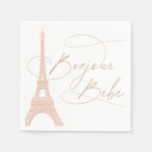 Bonjour Bebe Paris Frans Baby shower Servet (Voorkant)
