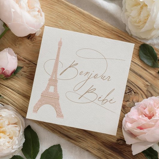 Bonjour Bebe Paris Frans Baby shower Servet