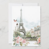 Bonjour Bébé Paris Frans Baby shower Uitnodiging (Achterkant)