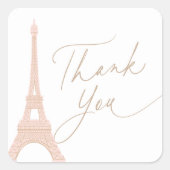 Bonjour Bebe Paris Frans Baby shower Vierkante Sticker (Voorkant)
