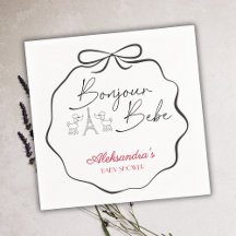 Bonjour Bebe Paris Frans Baby shower Zwart Roze