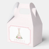 Bonjour Bebe Paris Frans-Roze Eiffel Baby shower Bedankdoosjes (Achterkant)