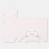 Bonjour Bebe Paris Frans-Roze Eiffel Baby shower Bedankdoosjes (Ongevouwen)