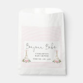 Bonjour Bebe Paris Frans-Roze Eiffel Baby shower Bedankzakje (Voorkant)