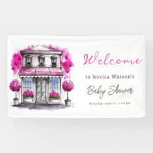 Bonjour Bebe Paris Frans Roze Zwart Baby shower