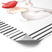 Bonjour Bebe Paris Franse Baby shower Sign Poster (Hoek)