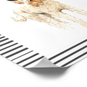 Bonjour Bebe Paris Franse Baby shower Sign Poster (Hoek)