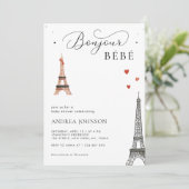 Bonjour Bébé Paris Genderneutrale chique Baby show Kaart (Staand voorkant)