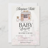 Bonjour Bebe Paris Parisian French Baby shower Kaart (Voorkant)
