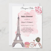 Bonjour Bebe Paris Parisian French Baby Shower Kaart (Voorkant)