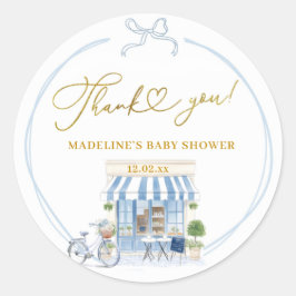 Bonjour bébé Parisan cafe Bedankt Stickers