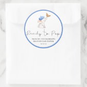 Bonjour Bebe Romantic Baby shower Clas Ronde Sticker (Tas)