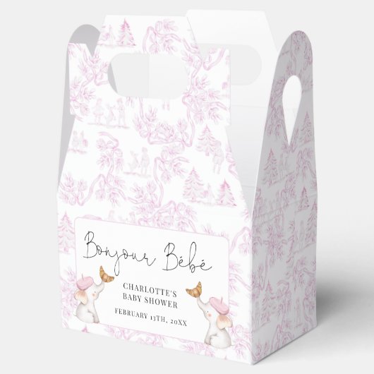 Bonjour Bebe Romantic French Girl Baby shower Bedankdoosjes (Geopend)