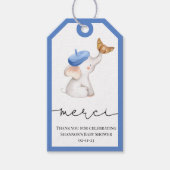 Bonjour Bebe Romantic French Girl Baby shower Gif Cadeaulabel (Voorkant)