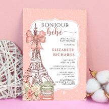Bonjour Bebe Romantic French Girl Baby shower