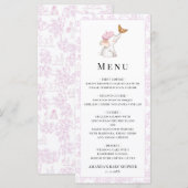 Bonjour Bebe Romantic French Girl Baby shower Menu (Voorkant / Achterkant)