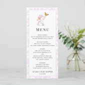 Bonjour Bebe Romantic French Girl Baby shower Menu (Staand voorkant)