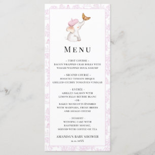 Bonjour Bebe Romantic French Girl Baby shower Menu
