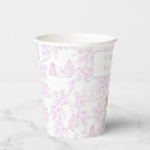 Bonjour Bebe Romantic French Girl Baby shower Papieren Bekers (Rechts)
