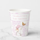 Bonjour Bebe Romantic French Girl Baby shower Papieren Bekers (Voorkant)