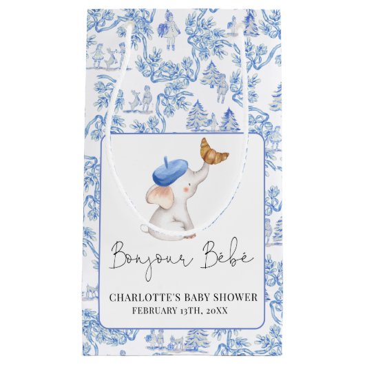 Bonjour Bebe Romantic French Girl Baby shower Sma Klein Cadeauzakje (Voorkant)
