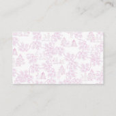 Bonjour Bebe Romantic French Girl Diaper Raffle Informatiekaartje (Achterkant)