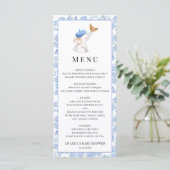 Bonjour Bebe Romantic Mannen Baby shower Menu (Staand voorkant)