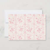 Bonjour Bebe Romantisch Roze Frans Bedankt Card Kaart (Achterkant)