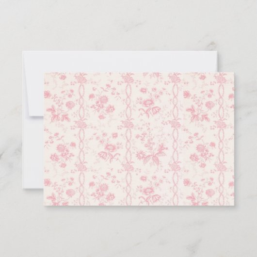 Bonjour Bebe Romantisch Roze Frans Bedankt Card Kaart (Achterkant)