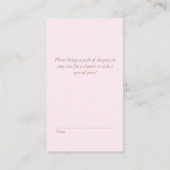 Bonjour Bebe Roze Franse Barok Informatiekaartje (Achterkant)