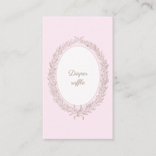 Bonjour Bebe Roze Franse Barok Informatiekaartje (Voorkant)