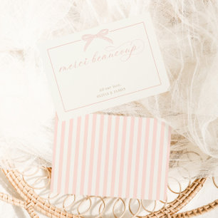 Bonjour Bébé Roze Parijs Eiffeltoren Baby Shower Bedankkaart