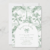 Bonjour Bebes Toile Twins Frans groen Baby shower Kaart (Voorkant)