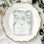 Bonjour Bebes Toile Twins Frans groen Baby shower Kaart